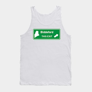 Biddeford, Maine Highway Exit Sign Tank Top